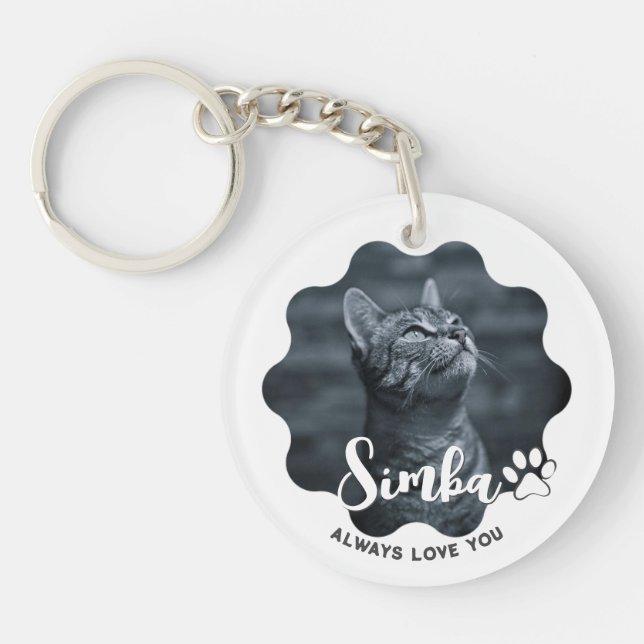 Pet Loss Sympathy Memorial Keepsake Symbol Key Ring (Front)