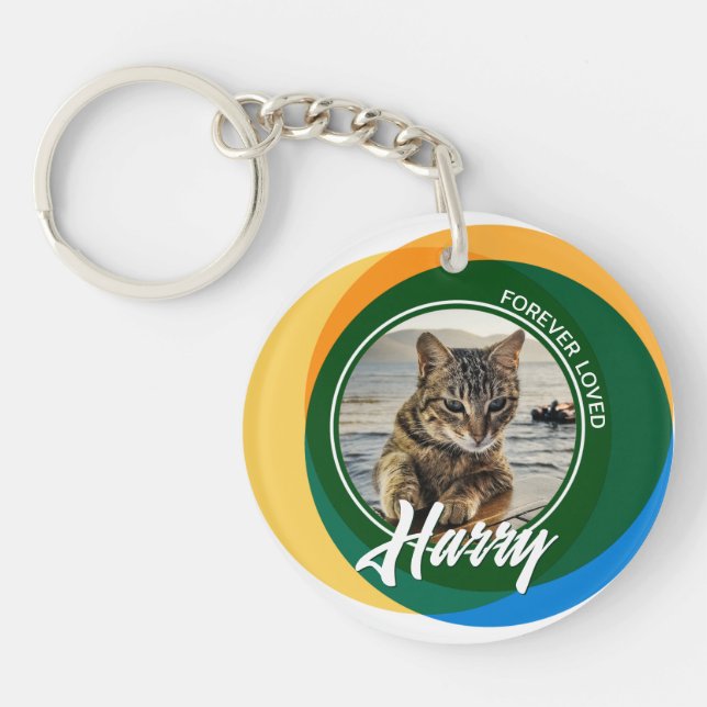 Pet Loss Sympathy Memorial Keepsake Symbol Key Ring (Front)