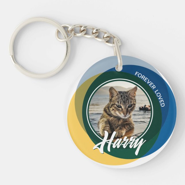 Pet Loss Sympathy Memorial Keepsake Symbol Key Ring (Front)