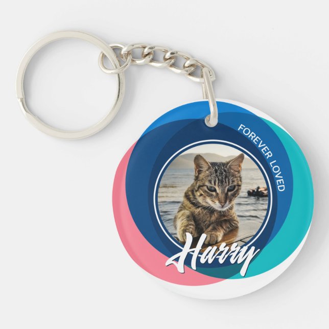 Pet Loss Sympathy Memorial Keepsake Symbol Key Ring (Front)