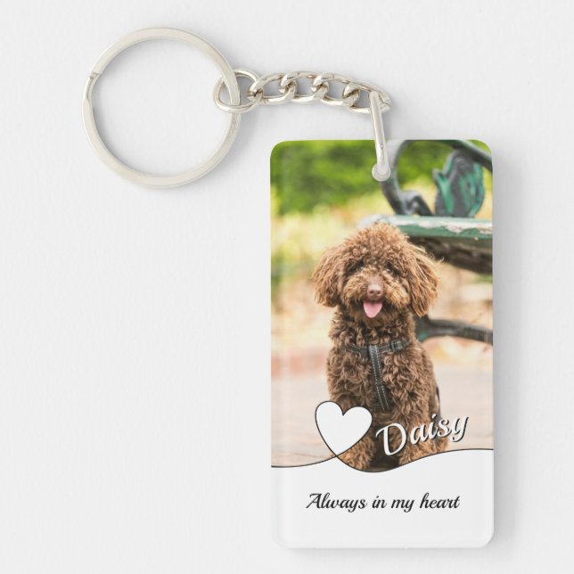 Pet Loss Sympathy Memorial Keepsake Symbol Key Ring (Front)
