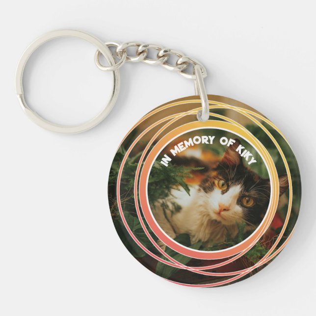 Pet Loss Sympathy Memorial Keepsake Symbol Key Ring (Front)