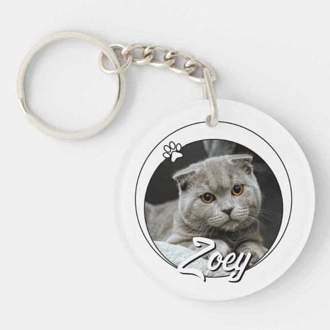Pet Loss Sympathy Memorial Keepsake Symbol Key Ring (Front)