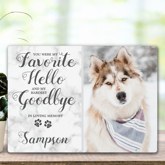 Pet Loss Sympathy Personalised Pet Memorial Photo Plaque (Creator Uploaded)