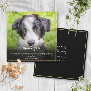 Pet Loss Sympathy Photo Square Thank You Card