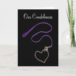 Pet Loss Sympathy Purple Leash Heart Template