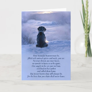 Pet Loss Sympathy Spiritual Loss of Dog Poem Card
