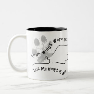 Pet Loss - your wings were ready Two-Tone Coffee Mug
