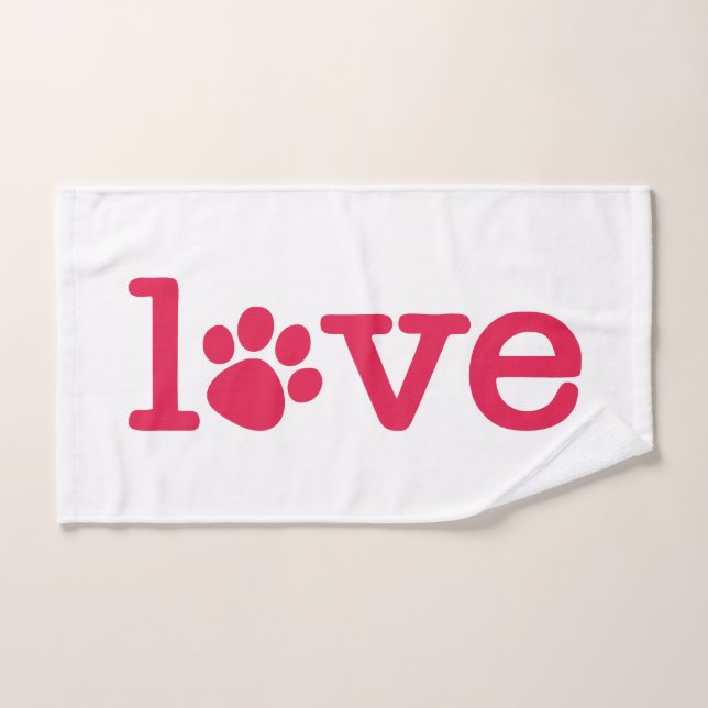 Pet love bath towel set (Hand Towel)