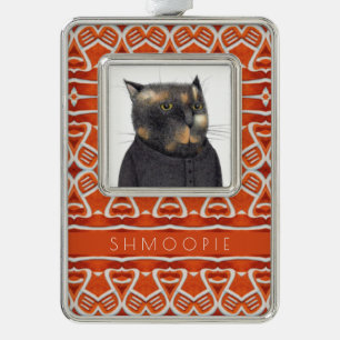 PET LOVE Framed Ornament + Text / Gingerbread