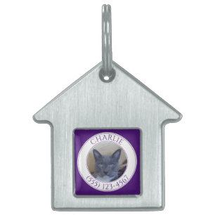 PET LOVE House Pet Tag / Purple