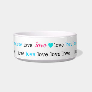 Pet Love Love Love Dog Animal Lover Bowl