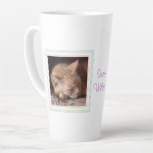 PET LOVE Tall Latte Mug + Text / Rainbow