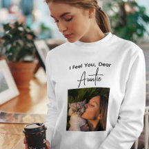 Pet Lover Black Script Customized Cat Auntie Photo
