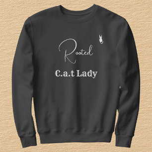 Pet Lover Customise Dark Grey White Script Cat Mum Sweatshirt
