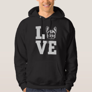 Pet Lover Dog Mum Frenchie Dad Silhouette French Hoodie