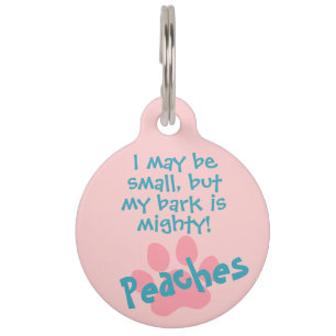 Pet Lover Funny Quote Peach Pink Lost Tag