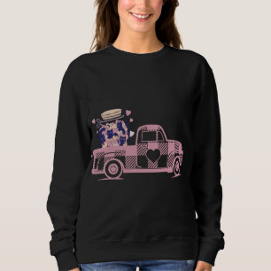 Pet Lover Gift Idea Valentine's Day Cat Jar Red Tr Sweatshirt