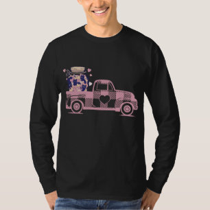 Pet Lover Gift Idea Valentine's Day Cat Jar Red Tr T-Shirt