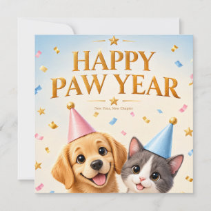 Pet Lover New Year Celebration Design Invitation