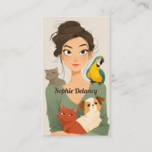 Pet Lover’s Cosy Portrait Business Card