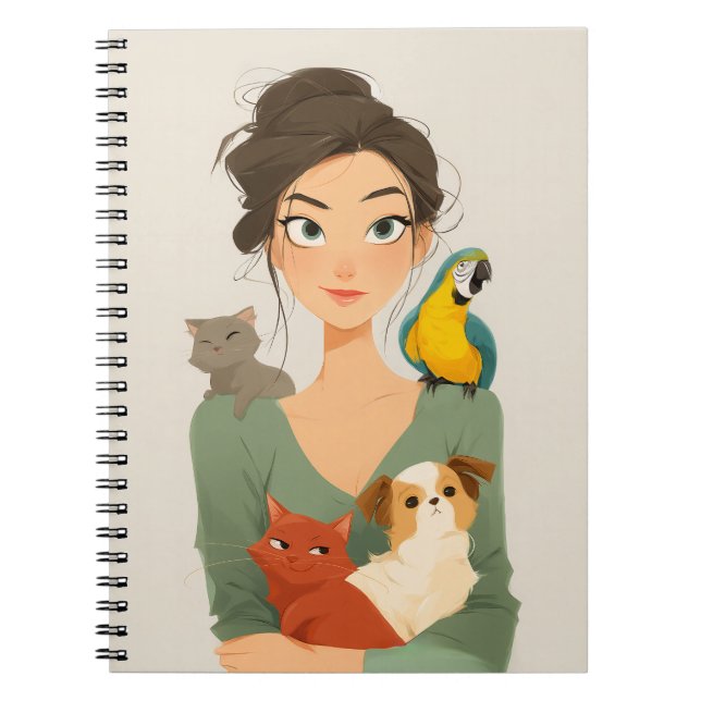 Pet Lover’s Cosy Portrait Notebook (Front)
