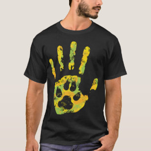 Pet Lovers Hand and Paw Splatter Paint T-Shirt