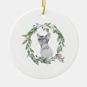 Pet Memorial Cat Dog Photo and Personalised Ceramic Ornament