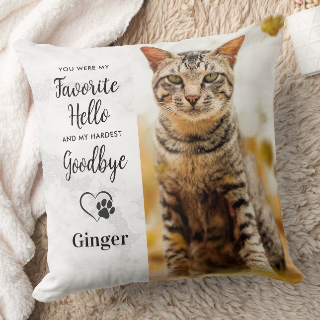 Pet Memorial Cat Loss Photo Cushion (Creator Uploaded)