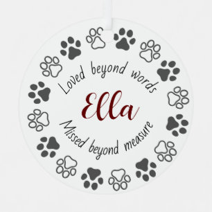 Pet Memorial Ceramic Circle Ornament