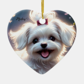 Pet Memorial Ceramic Heart Ornament