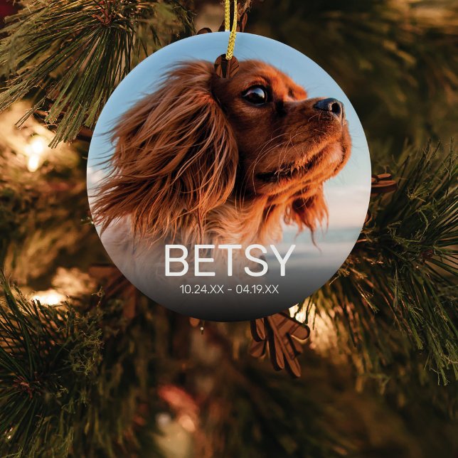 Pet Memorial | Christmas Keepsake Ceramic Ornament (Creator Uploaded)