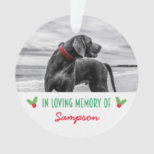 PET MEMORIAL CHRISTMAS TREE DECORATION | HOLLY