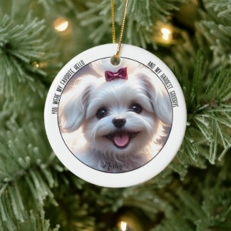 Pet Memorial Circle Ceramic Ornament
