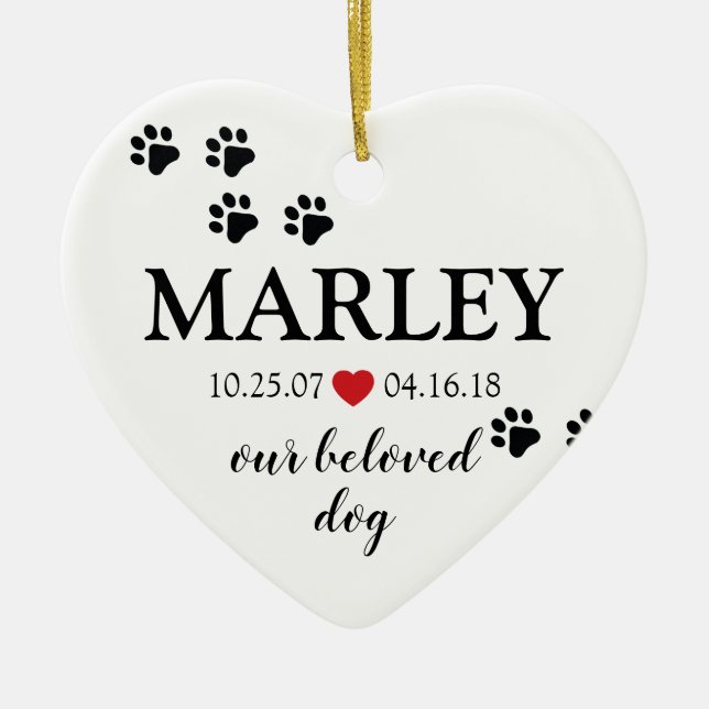 Pet Memorial | Create Your Own Photo Ceramic Ornament (Front)