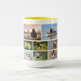 Pet memorial custom 8 photo collage keepsake mug