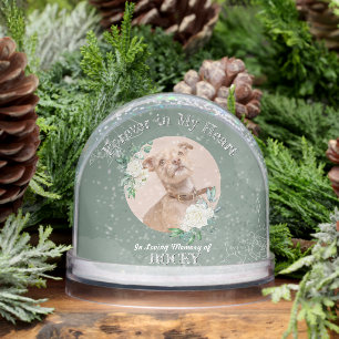Pet Memorial Custom Greenery Snow Globes Snowglobe