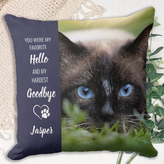 Pet Memorial Custom Photo Dog Cat Sympathy Gift Cushion (Creator Uploaded)