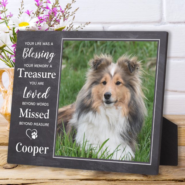 Pet Memorial Custom Photo Sympathy Dog Memorial Plaque (Creator Uploaded)