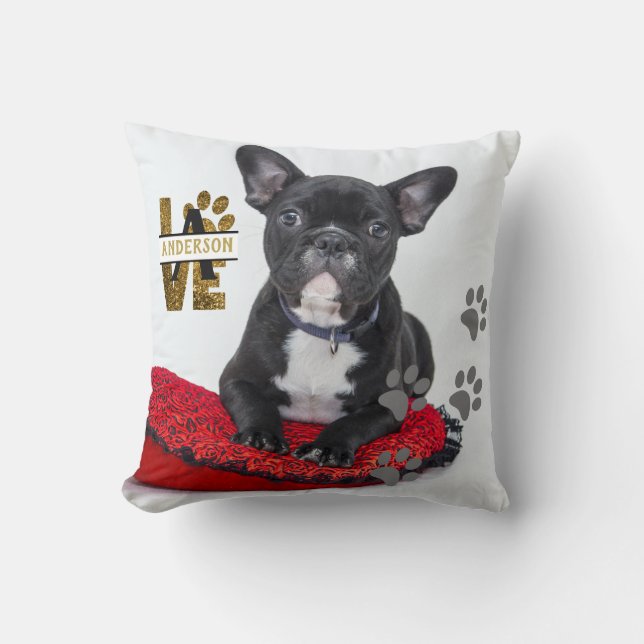 PET Memorial (Dog Cat) PHOTO Collage Gift Custom Cushion (Front)
