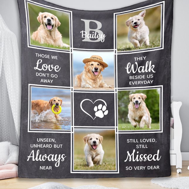 Pet Memorial Dog Keepsake Sympathy Quote Pet Loss  Fleece Blanket (Creator Uploaded)