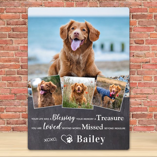 Pet Memorial Dog Loss Remembrance Poem 4 Photo Plaque (Creator Uploaded)
