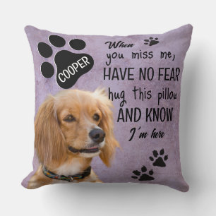 Pet memoriał dog photo and poem cushion
