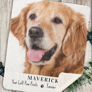 Pet Memorial Dog Sympathy Gift Personalised Photo Sherpa Blanket