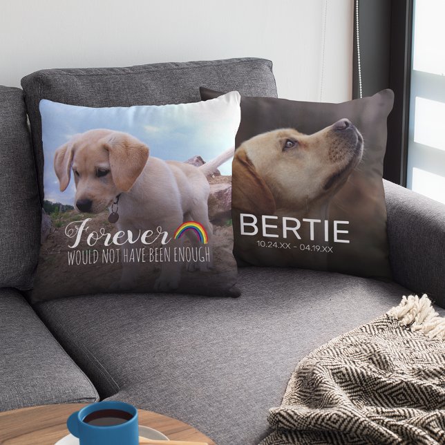 Pet Memorial | Dog Tribute 2 Photo Cushion (Creator Uploaded)