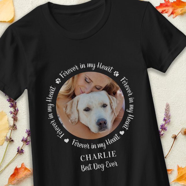 Pet Memorial Forever Heart Personalised Photo T-Shirt (Creator Uploaded)