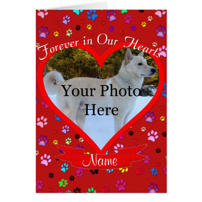 Pet Memorial Forever in Our Hearts (Front)