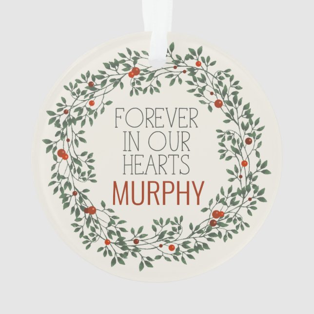 Pet Memorial | Forever In Our Hearts Ornament (Back)