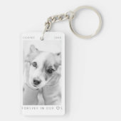 Pet Memorial Forever in our Hearts Simple Photo Key Ring (Back)
