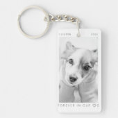 Pet Memorial Forever in our Hearts Simple Photo Key Ring (Front)